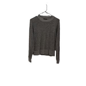 J Crew Sweater Womens Small Gray Mock Neck Long Sleeve capsule Stretch academia